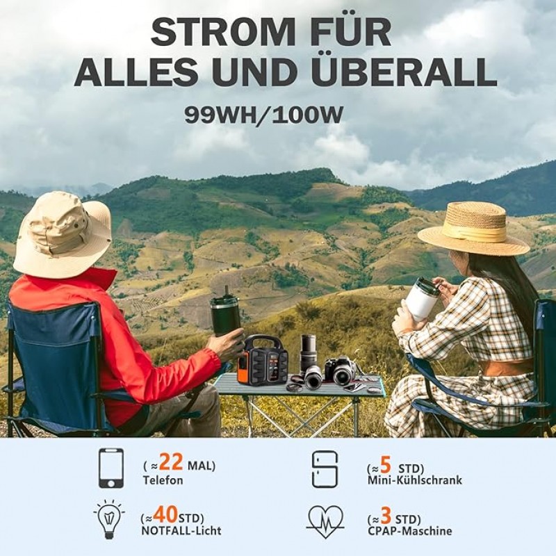 Handyladegerät 200 W tragbare Powerstation Solargenerator Ladegerät Stromgenerator Stromquelle 194Wh – Thumbnail 6