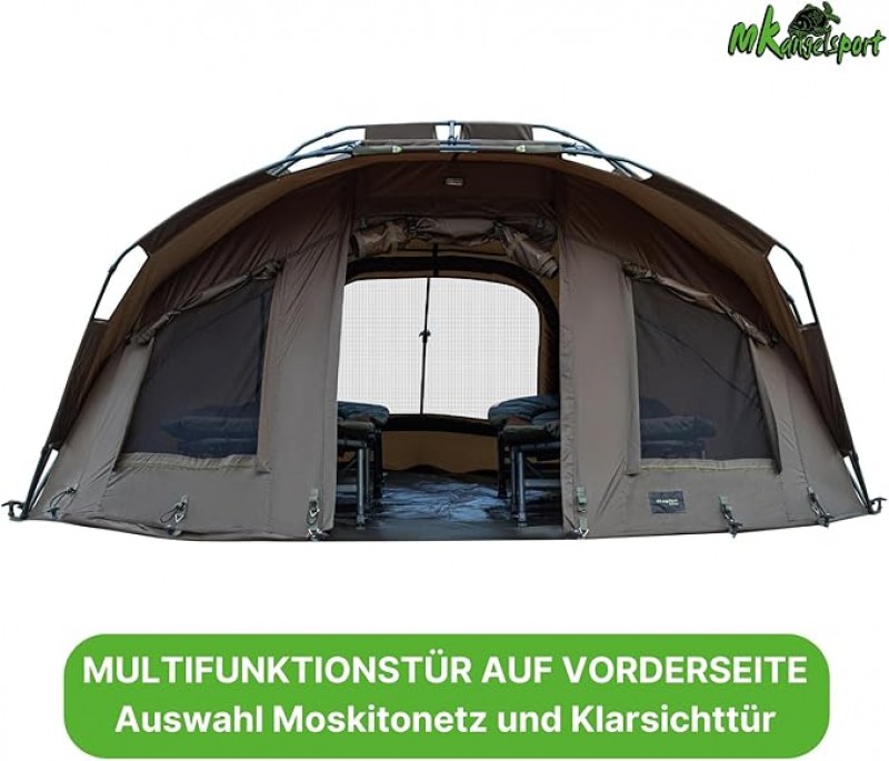 Urlaubszelt MK-Angelzelt Fort Knox 2-Mann Dome Zelt Karpfenangelzelt 292 x 302 x 146 cm – 3