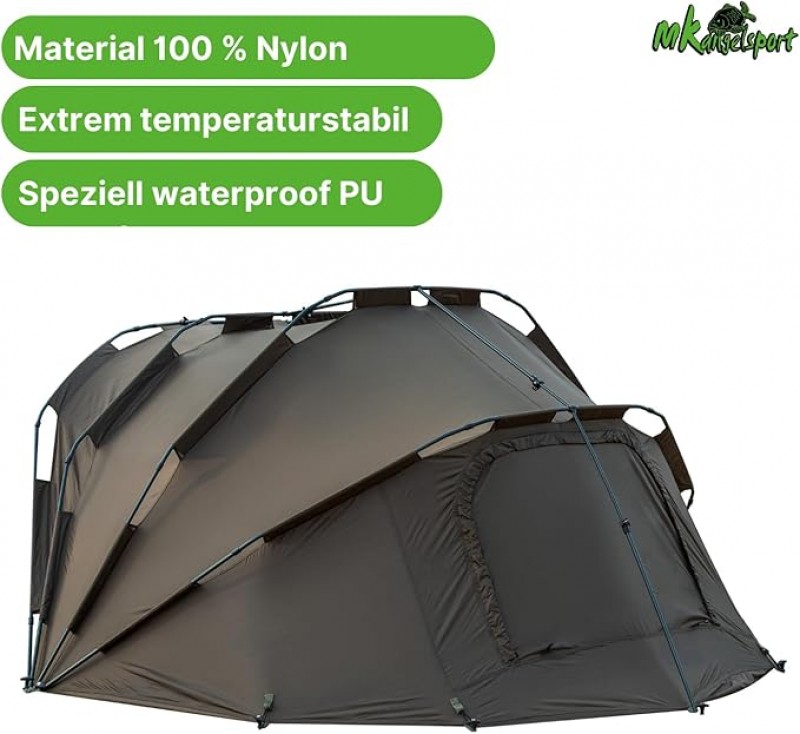 Urlaubszelt MK-Angelzelt Fort Knox 2-Mann Dome Zelt Karpfenangelzelt 292 x 302 x 146 cm – Thumbnail 6