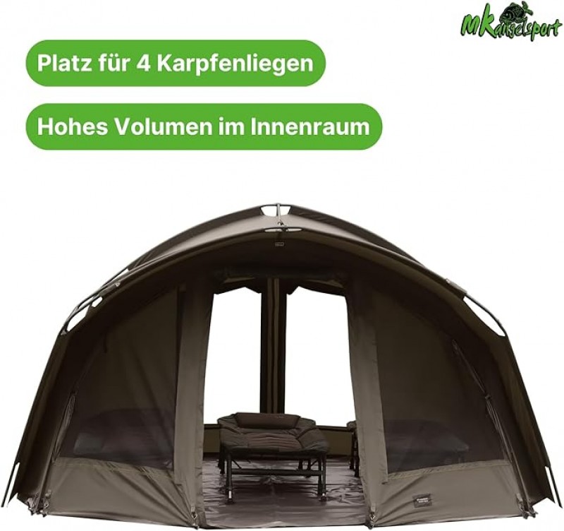 Angelzelt Urlaubszelt Campingzelt Air 4 Personen Karpfenzelt Kuppel Innenhöhe 1,9 m Zelt Angelzelt 4 – 3