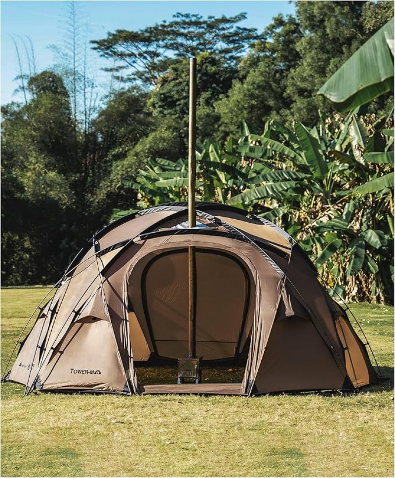 Kuppelzelt 4 Personen Campingzelt Familiencamping Familienzelt Winterzelt wasserdicht 3000 mm 4 Jahr – 2