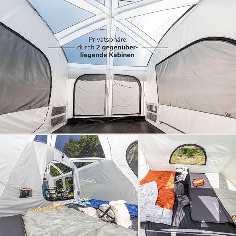 Urlaubszelt Familie Campingzelt Familienzelt 10 Personen mit Einzelwand Mesh-Dach abnehmbares Überze – 5