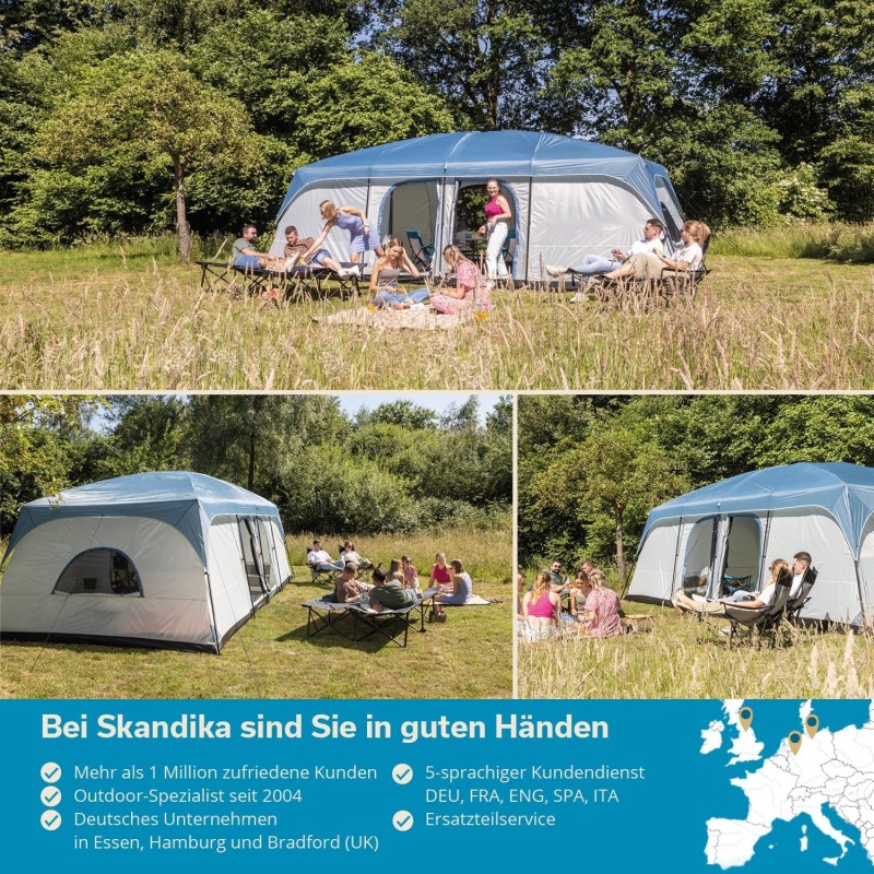 Urlaubszelt Familie Campingzelt Familienzelt 10 Personen mit Einzelwand Mesh-Dach abnehmbares Überze – Thumbnail 7