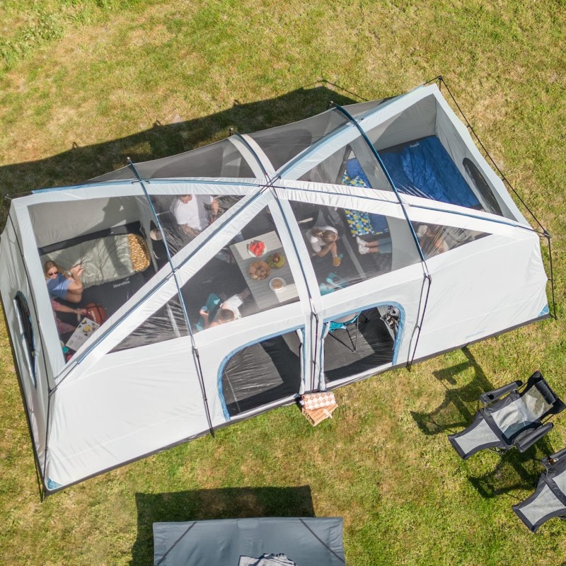 Urlaubszelt Familie Campingzelt Familienzelt 10 Personen mit Einzelwand Mesh-Dach abnehmbares Überze – Thumbnail 9