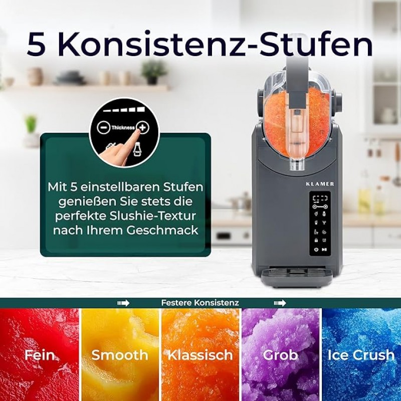 Slush Maschine privat mit 5 voreingestellten Programmen: Slushie Cocktail Milchshake Frappé Wein aut – 3
