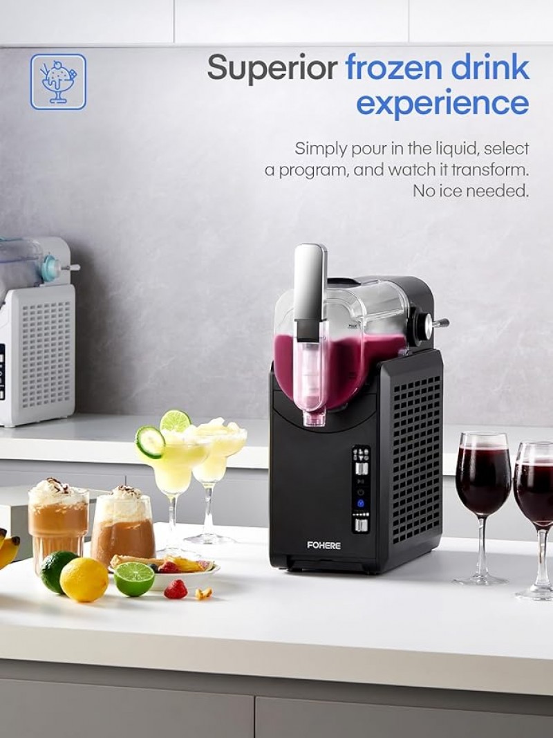Slush Maschine 2L Slush Cocktail für Zuhause keine Eiswürfel erforderlich Selbstreinigend 5-in-1 mit – 3