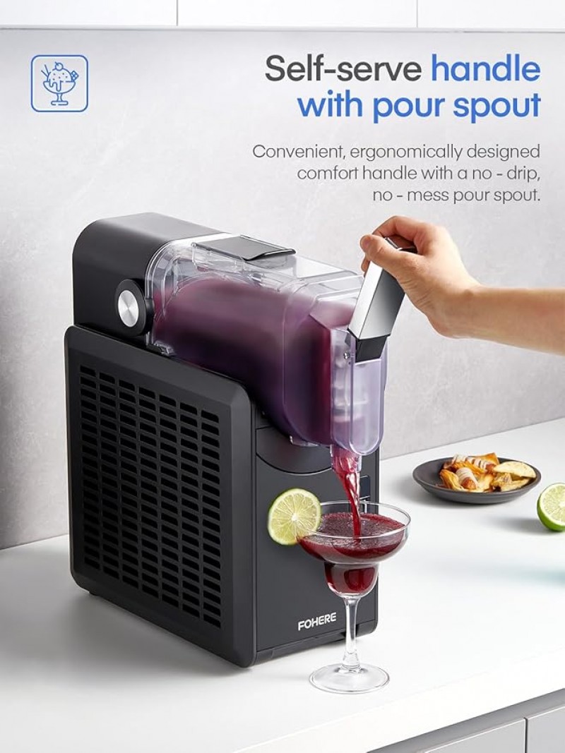 Slush Maschine 2L Slush Cocktail für Zuhause keine Eiswürfel erforderlich Selbstreinigend 5-in-1 mit – 5