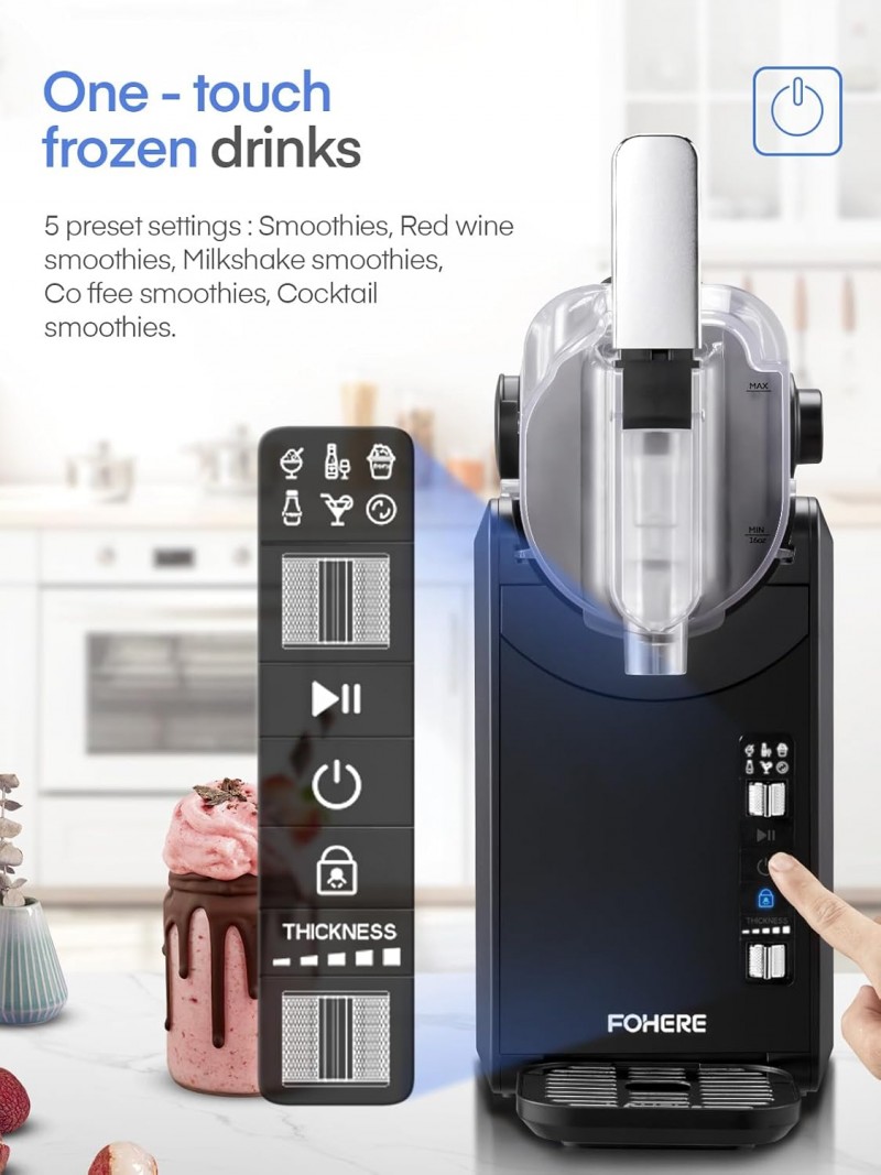 Slush Maschine 2L Slush Cocktail für Zuhause keine Eiswürfel erforderlich Selbstreinigend 5-in-1 mit – Thumbnail 6