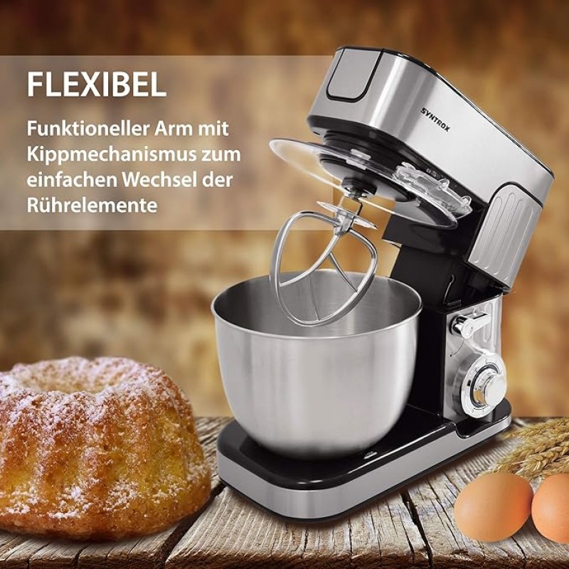Fleischwolf leistungsstarke Küchenmaschine 1300 Watt Knetmaschine Mixer zeitloses Design 5,5 Liter – 2