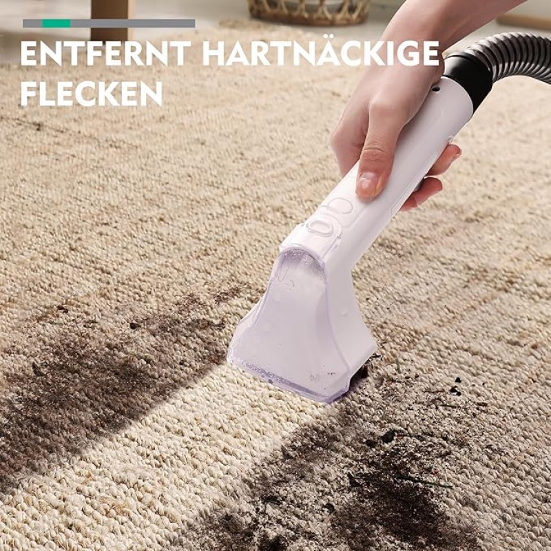 Staubsauger Nasssauger für Teppich Sofa Läufer Polster Treppe Auto 400 W 85 dB Weiß/Grau – 3