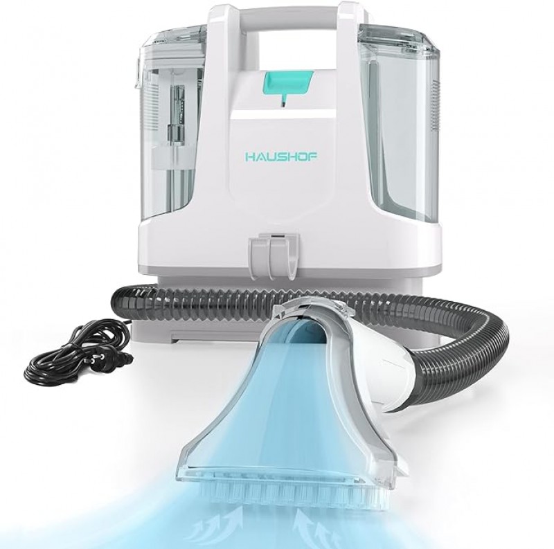 Staubsauger Nasssauger für Teppich Sofa Läufer Polster Treppe Auto 400 W 85 dB Weiß/Grau