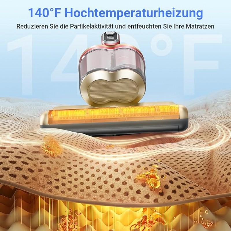 Milbensauger für Matratzen Handgerät mit UV-Licht 700 W Leistung 16Kpa starke Saugkraft Matratzenrei – 5