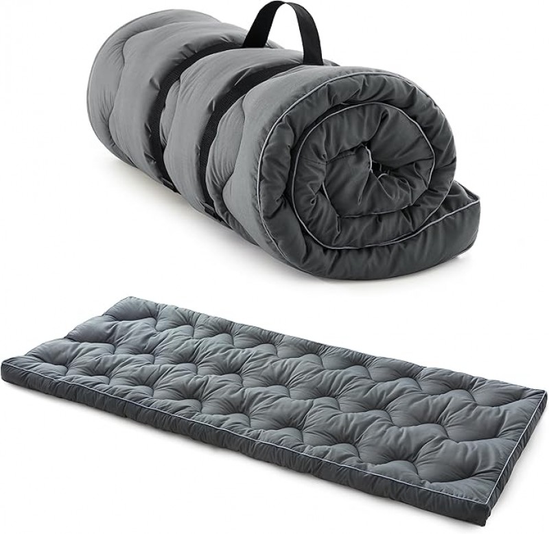 Campingmatratze 1900 x 750 mm Baumwollmatte für Feldbett gesteppte Isomatten für Camping aufrollbare