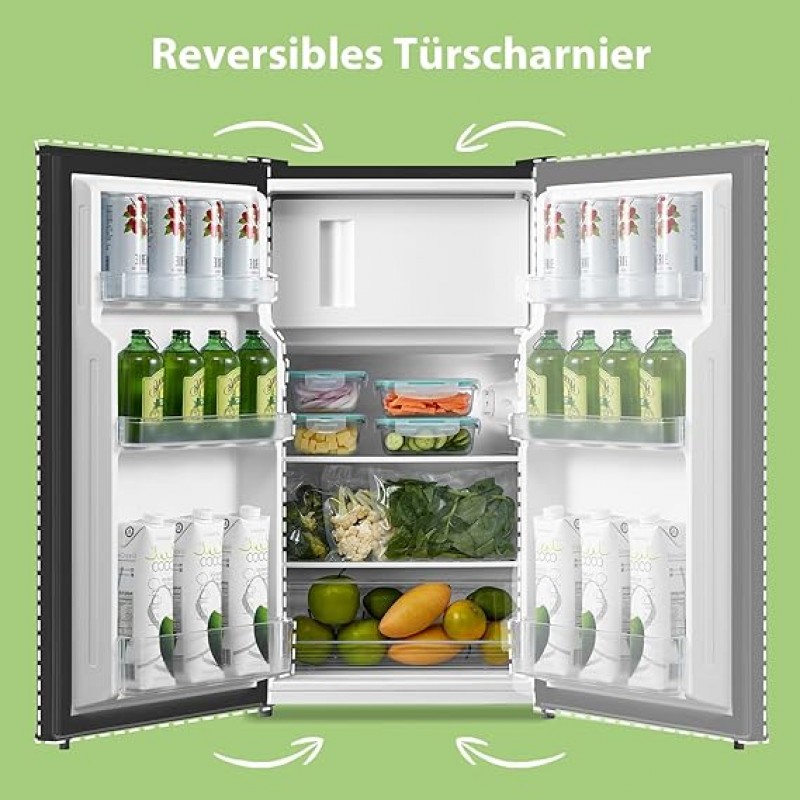 Kühlschrank 230 V mit Gefrierfach 80 L Tischkühlschrank Mini-Kühlschrank Obst- und Gemüsefach 84,5 c – 5