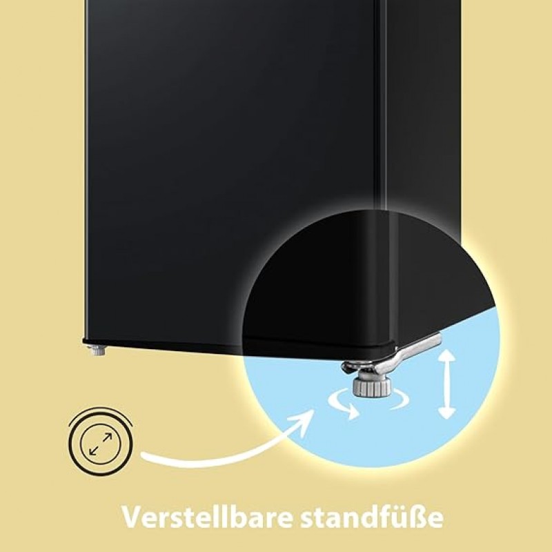 Kühlschrank 230 V mit Gefrierfach 80 L Tischkühlschrank Mini-Kühlschrank Obst- und Gemüsefach 84,5 c – Thumbnail 6