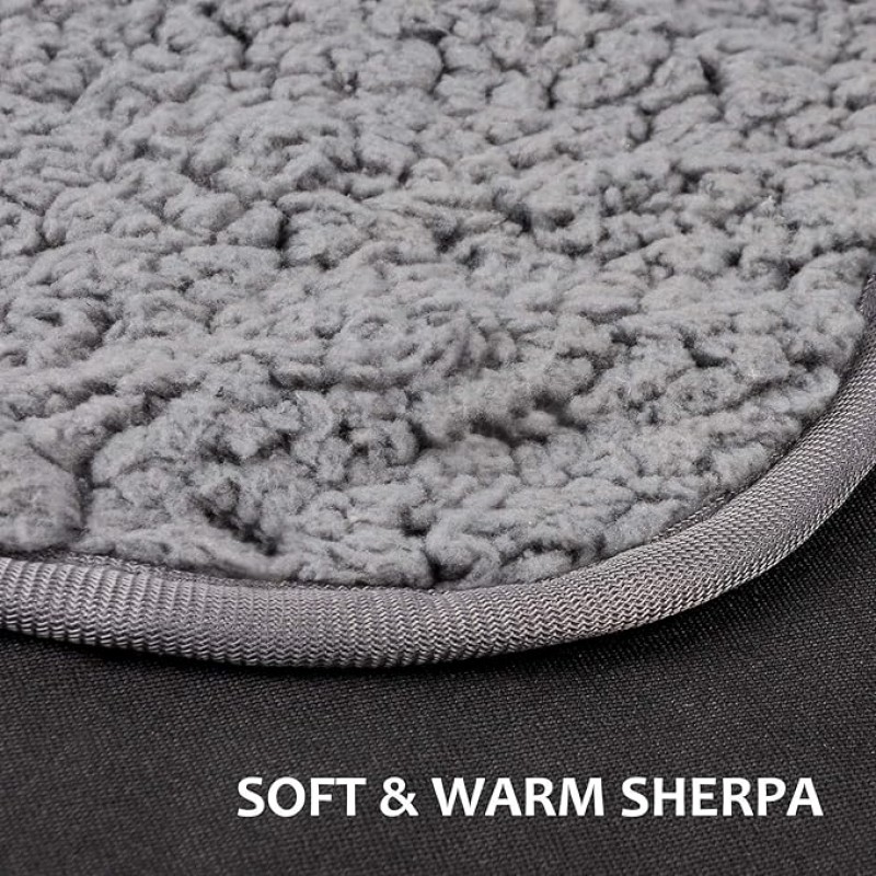 Wasserdichte Outdoor-Decke 203 x 150 cm mit Sherpa-Futter winddicht dreilagig warm bequem faltbar fü – 3