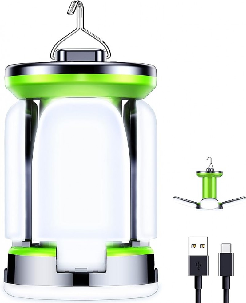Nachtlampe LED Campinglampe Campinglaterne – 7 Leuchtmodi 60 LEDs superhell per USB wiederaufladbar  – 2