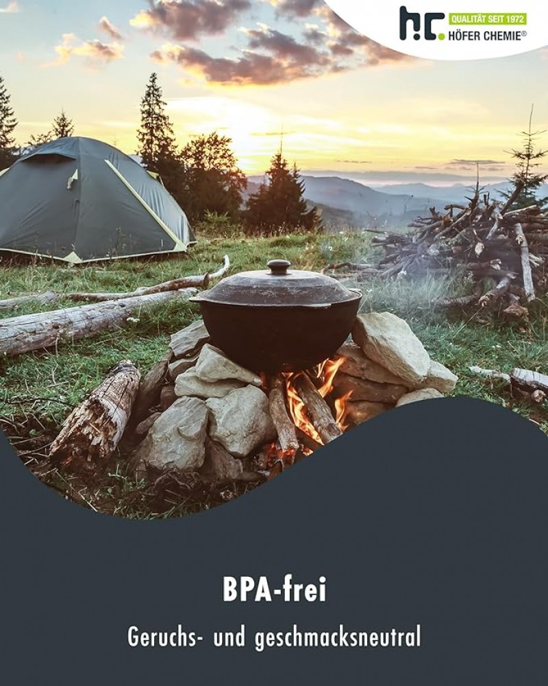 Wasserkanister 10 Liter weiß – BPA-frei &amp; lebensmittelecht – ideales Campingzubehör für Flüssigkeite – 3