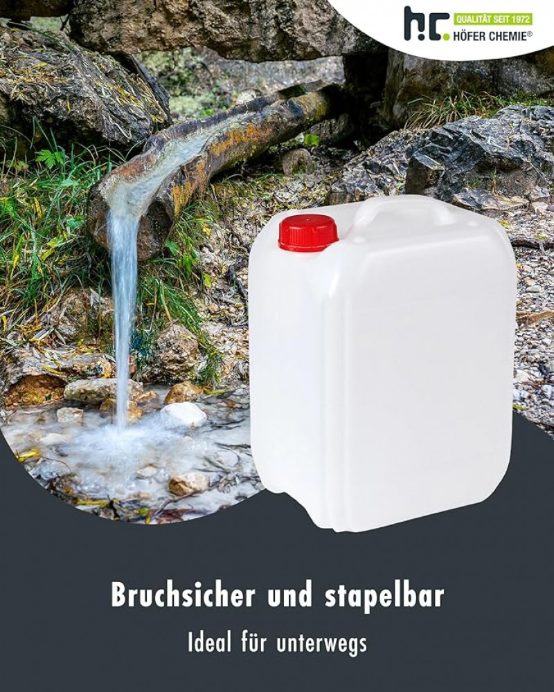 Wasserkanister 10 Liter weiß – BPA-frei &amp; lebensmittelecht – ideales Campingzubehör für Flüssigkeite – 4