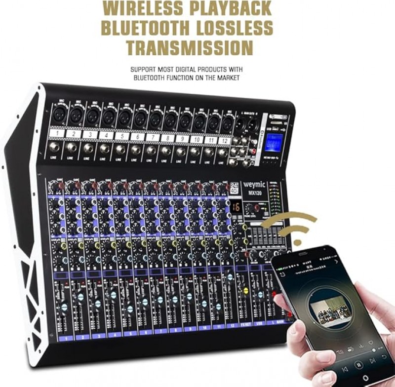 Professioneller Mixer Mischpult (12 Kanäle) für die Aufnahme von DJ-Bühnen-Karaoke-DSP-Effektor – 3