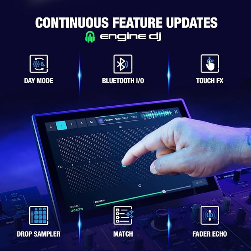 DJ Controller Prime 4+ Standalone-DJ-Controller mit Stem-Trennung auf 4 Decks WiFi-Streaming Drop-Sa – 3