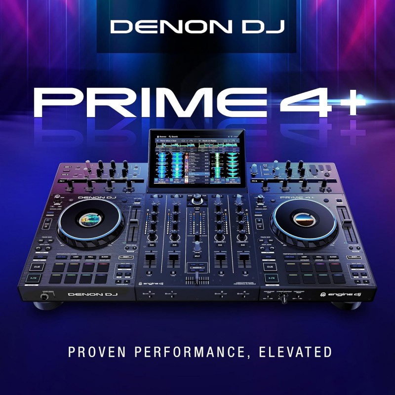 DJ Controller Prime 4+ Standalone-DJ-Controller mit Stem-Trennung auf 4 Decks WiFi-Streaming Drop-Sa – Thumbnail 7
