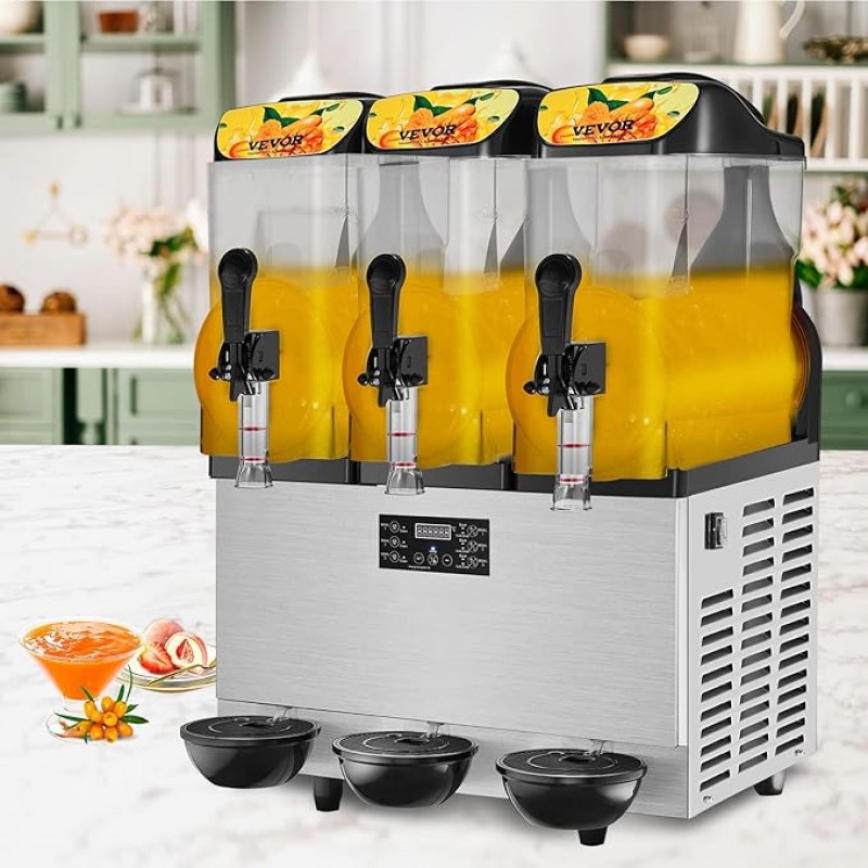 Slush-Maschine Margarita-Maschine Smoothie gewerblich 36l Einzelschüssel 75 Tassen  1100 W Edelstahl – 4