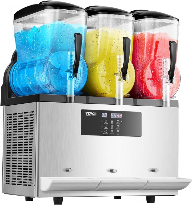 Slush-Eismaschine gewerblich 36 l Edelstahl + PC + PP Frozen Drink Maker Slush-Maschine Partys Cafés – Thumbnail 7