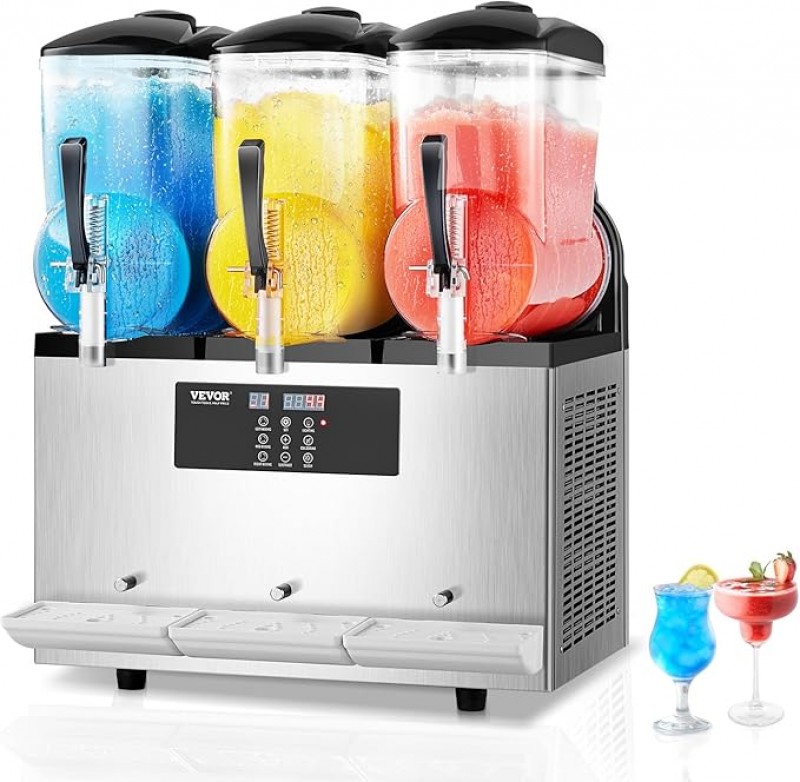 Slush-Eismaschine gewerblich 36 l Edelstahl + PC + PP Frozen Drink Maker Slush-Maschine Partys Cafés – 2