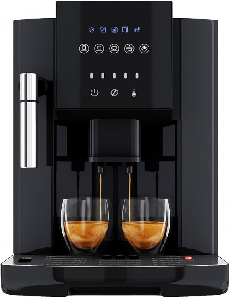 Kaffeevollautomat Milchaufschäumer Düse für Cappuccino Kegelmahlwerk mit Vorwärmfunktion für Tassen  – 2