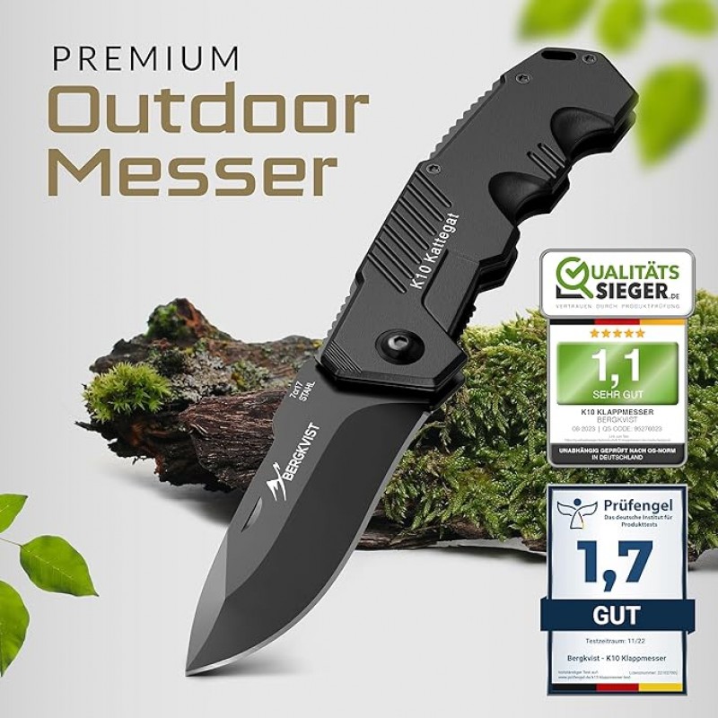 Campingmesser Jagdmesser Klappmesser Zweihandmesser scharfes Messer Outdoor mit Edelstahlklinge – 2