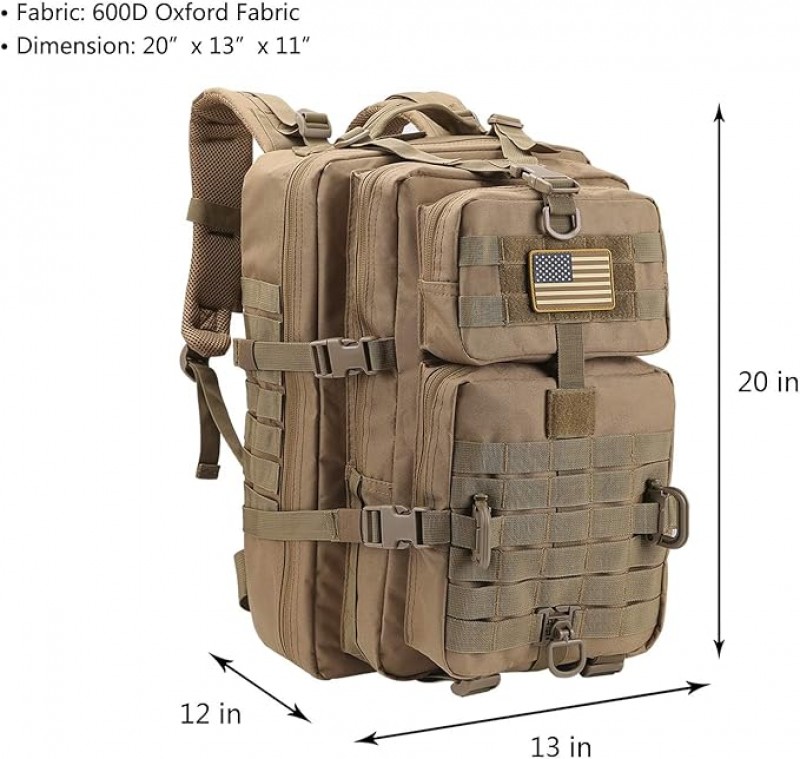 Trekkingrucksack 40 L Militärischer Taktischer Rucksack US Cooper Rucksack Army Assault Pack 3-Tage  – 2