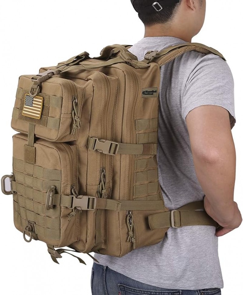 Trekkingrucksack 40 L Militärischer Taktischer Rucksack US Cooper Rucksack Army Assault Pack 3-Tage  – Thumbnail 6
