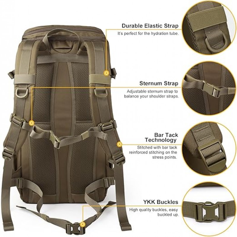 Militärrucksack taktisch 28 L Molle System Wanderrucksack Outdoor Wandern Bergsteigen und Reisesport – 5