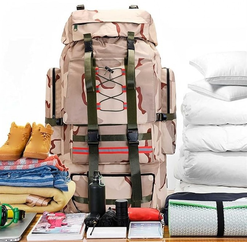 Wanderrucksack 130 L Reiserucksack gr Kapazität Camping Wandern Überlebensrucksack Trekkingrucksack – 3