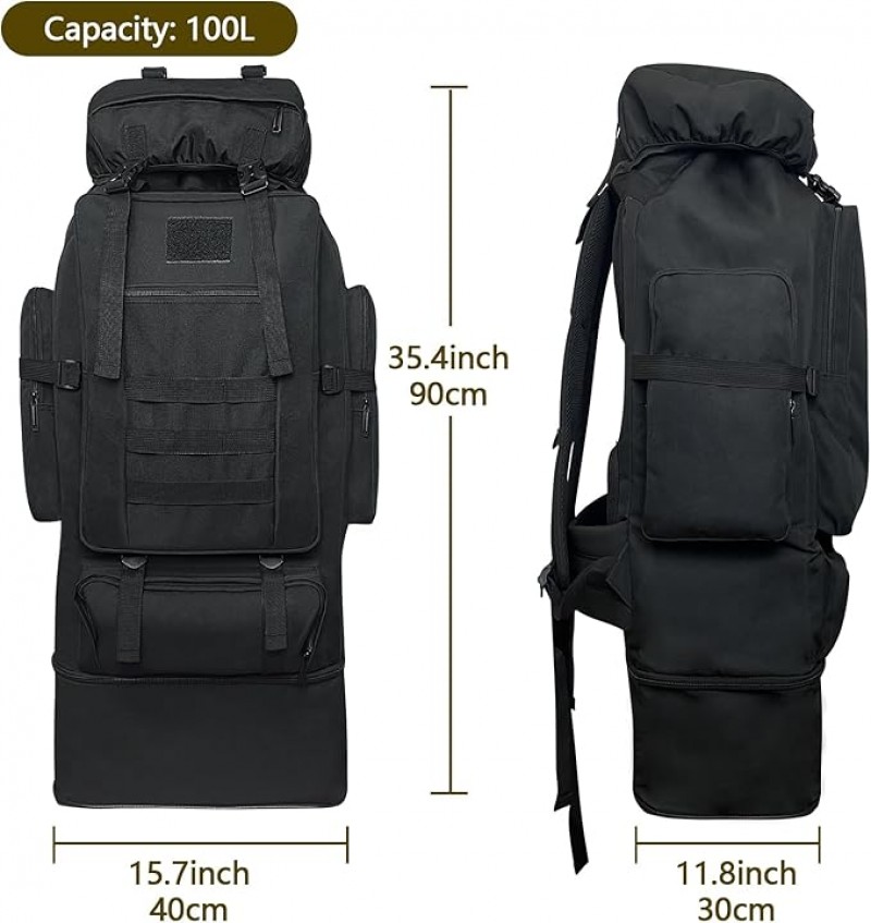 Rucksack 100 L Wanderrucksack für Männer und Frauen extra großer wasserdichter Outdoor-Reiserucksack – 2