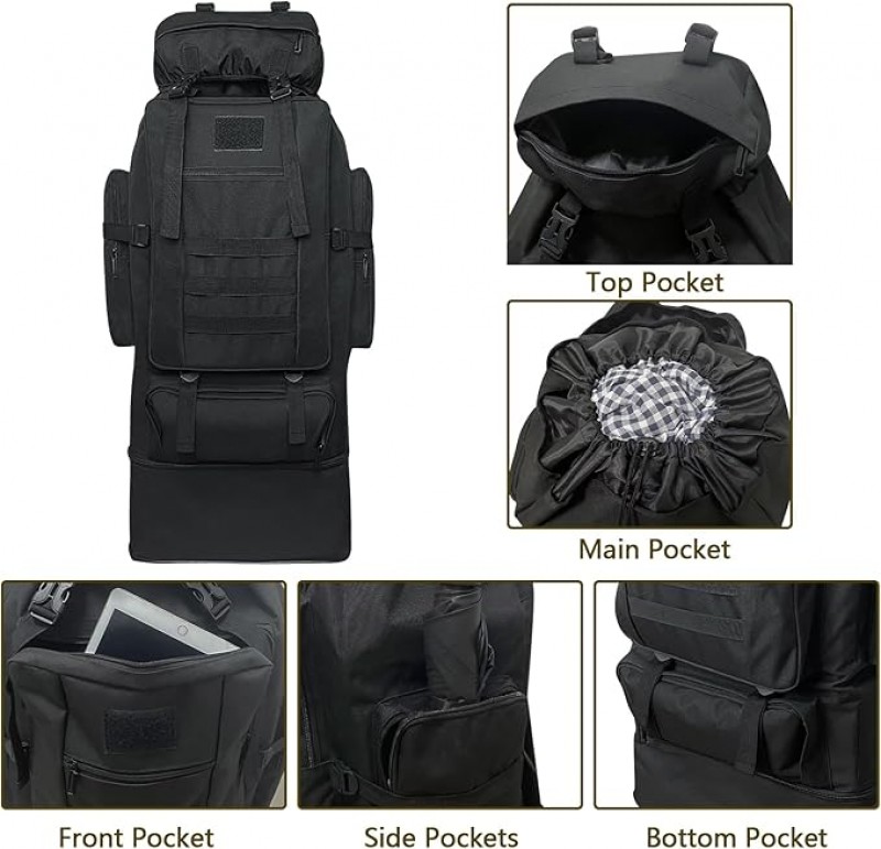 Rucksack 100 L Wanderrucksack für Männer und Frauen extra großer wasserdichter Outdoor-Reiserucksack – 3
