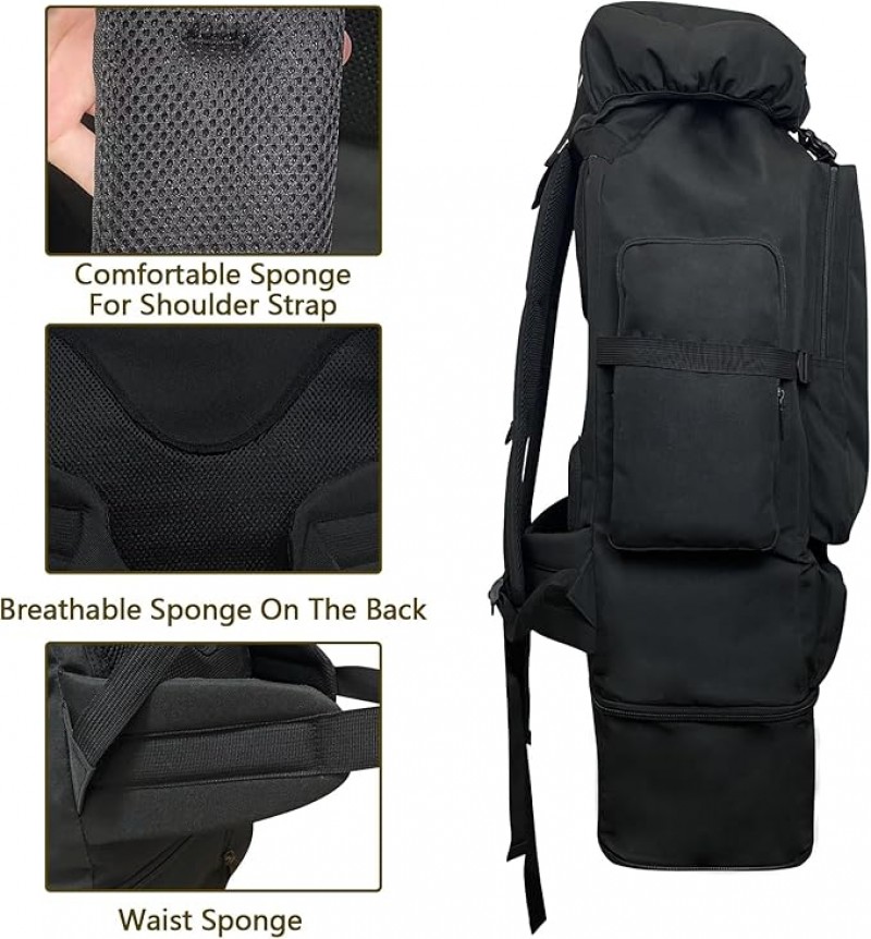 Rucksack 100 L Wanderrucksack für Männer und Frauen extra großer wasserdichter Outdoor-Reiserucksack – 5