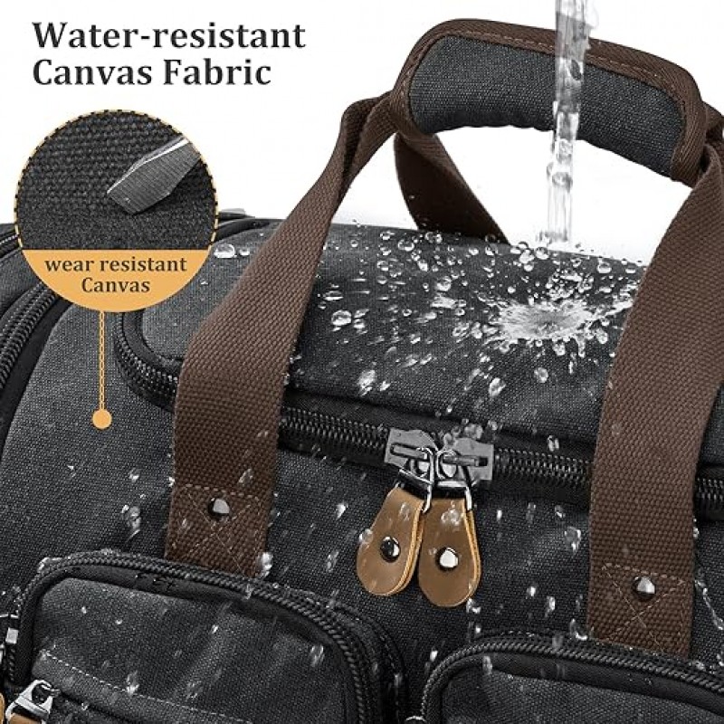 Sporttasche Reisetasche aus Segeltuch erweiterbar wasserabweisend 50 l Handgepäck für Übernachtungen – 2