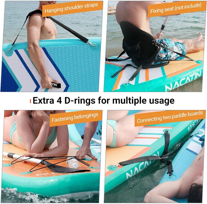 Stand Up Paddle Board mit Kajak-Umbausatz aufblasbar komplettes SUP-Set für Erwachsene mit Einzel – Thumbnail 7