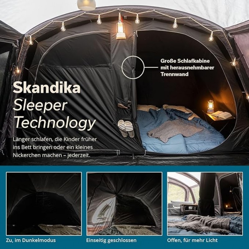 Aufblasbares Zelt Luftzelt Aufblaszelt Familienzelt für 6 Personen mit/ohne Sleeper-Technologie 4000 – 3
