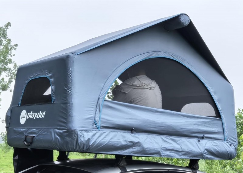 Dachzelt aufblasbar Auto 2 Personen Autodachzelt Campingzelt einfacher Aufbau Outdoor Glamping – Thumbnail 7