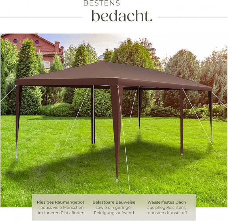 Festzelt Almchalet Festivalpavillon Zelt Gartenzelt 3D-Design mit 6 Seitenteilen Partyzelt Event – 5