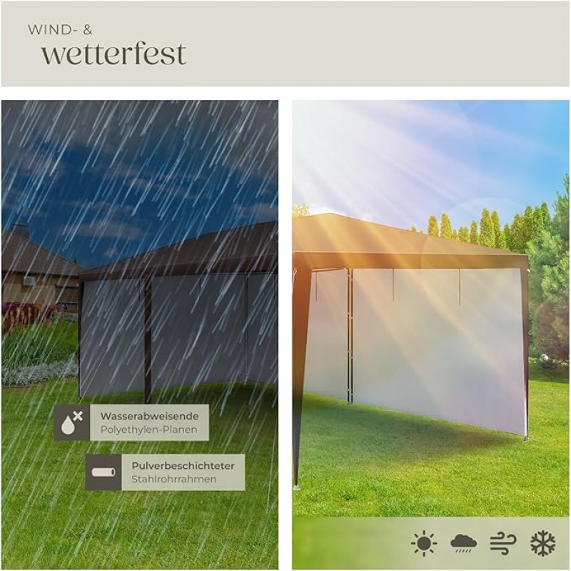 Festzelt Almchalet Festivalpavillon Zelt Gartenzelt 3D-Design mit 6 Seitenteilen Partyzelt Event – Thumbnail 6