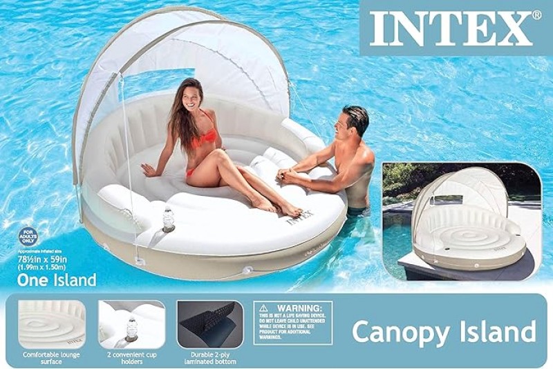 Sonneninsel Schwimminsel Relaxliege Luftmatratze Poolliege Liege Pool-Luftmatratze Badeinsel Relax – 4
