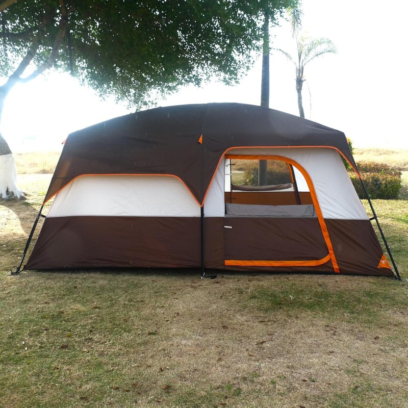 Kabinenzelt Familienkabinenzelt Picknick-Camping 300 x 300 x 210 cm Campingzelt 2 Räume gerade Wand  – 3