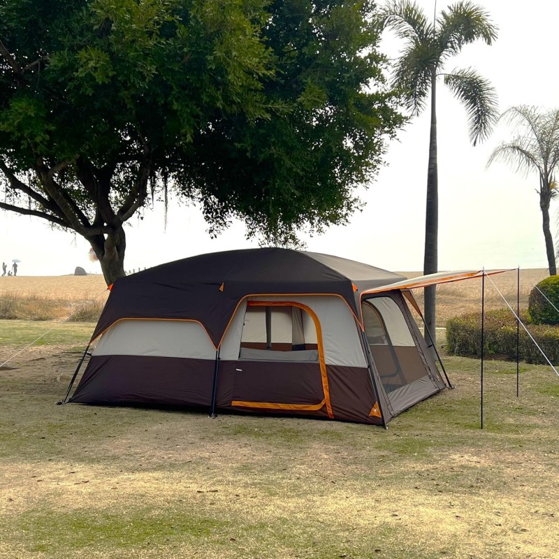 Kabinenzelt Familienkabinenzelt Picknick-Camping 300 x 300 x 210 cm Campingzelt 2 Räume gerade Wand  – 5