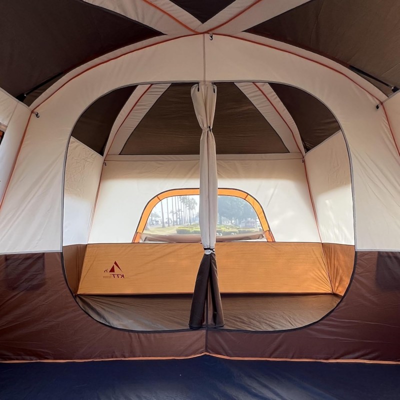 Kabinenzelt Familienkabinenzelt Picknick-Camping 300 x 300 x 210 cm Campingzelt 2 Räume gerade Wand  – Thumbnail 8