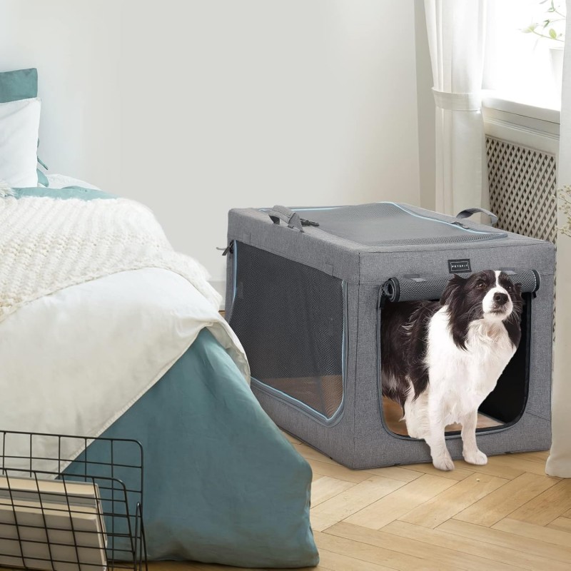 Hundebox faltbar Hundetransportbox Transportbox Hundeschlafbox für große Hunde für Zuhause Zwinger – Thumbnail 7