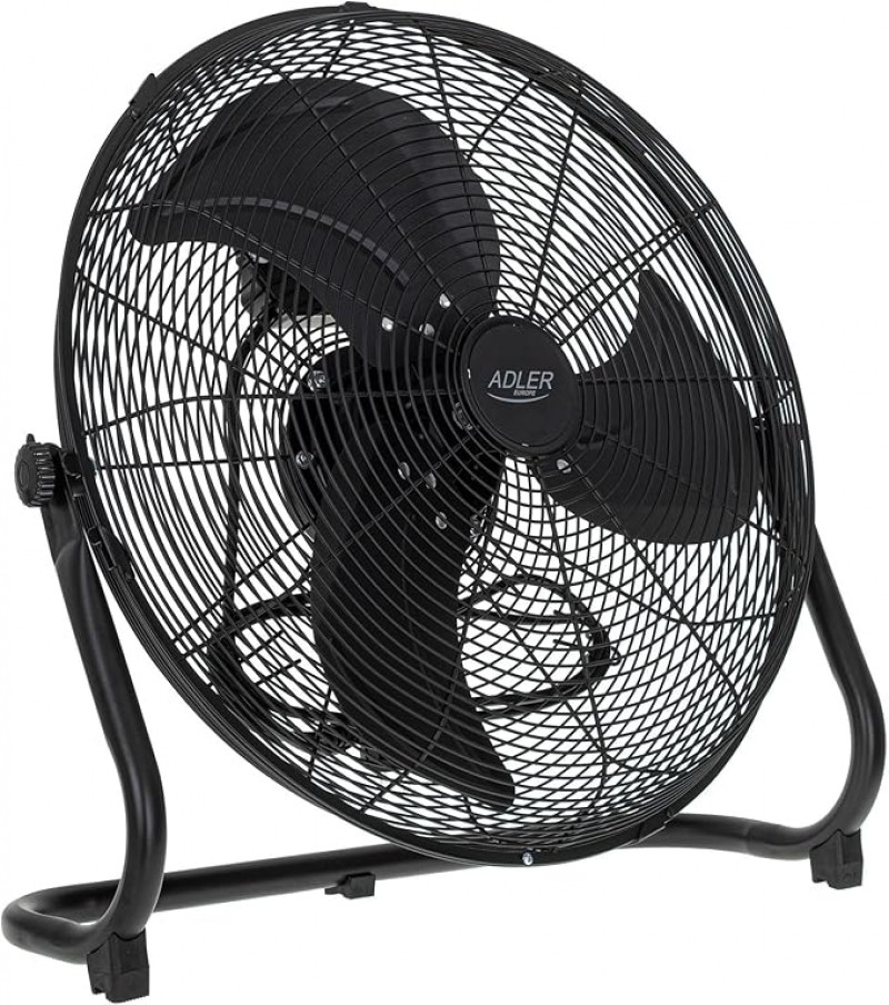 Ventilator Standventilator Windmaschine 45 cm 200 W Chrom 3 Geschwindigkeiten Aluminiumflügel leise – 5